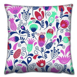 Perna decorativa, A14657, 43x43 cm, 50% Bumbac / 50% Poliester, Multicolor