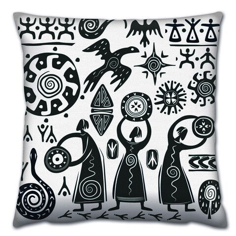 Perna decorativa, A14655, 43x43 cm, 50% Bumbac / 50% Poliester, Multicolor