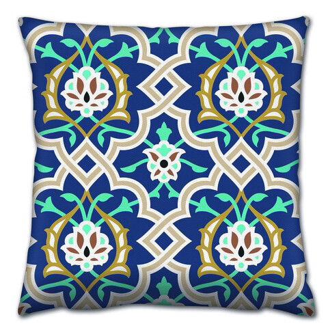 Perna decorativa, A14658, 43x43 cm, 50% Bumbac / 50% Poliester, Multicolor