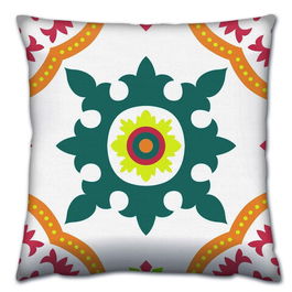 Perna decorativa, A14661, 43x43 cm, 50% Bumbac / 50% Poliester, Multicolor