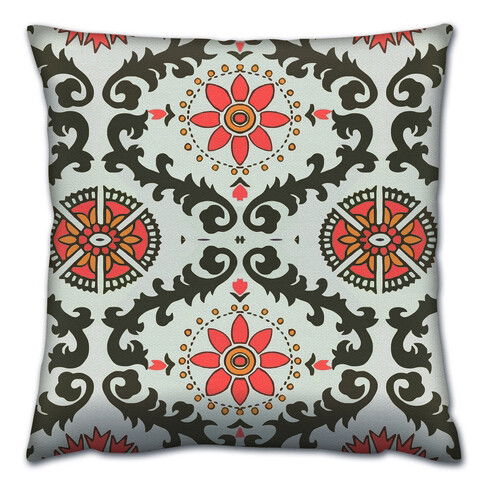 Perna decorativa, A14663, 43x43 cm, 50% Bumbac / 50% Poliester, Multicolor