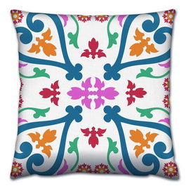 Perna decorativa, A14662, 43x43 cm, 50% Bumbac / 50% Poliester, Multicolor