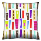 Perna decorativa, A14676, 43x43 cm, 50% Bumbac / 50% Poliester, Multicolor