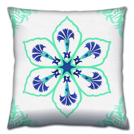 Perna decorativa, A14679, 43x43 cm, 50% Bumbac / 50% Poliester, Multicolor