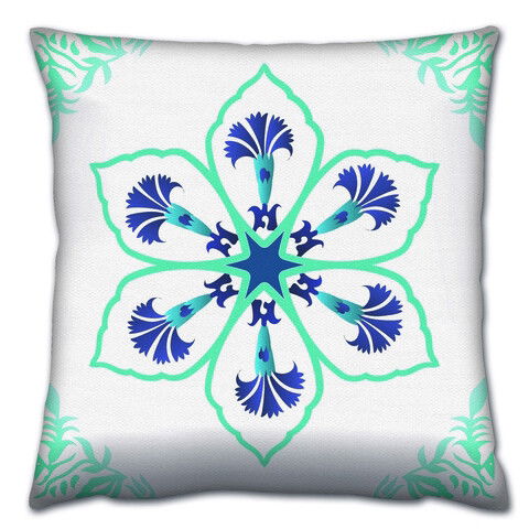 Perna decorativa, A14679, 43x43 cm, 50% Bumbac / 50% Poliester, Multicolor