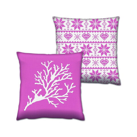 Set 2 perne decorative, AB-4113-4399, 50% Bumbac / 50% Poliester, Multicolor
