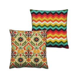 Set 2 perne decorative, AB-4414-4416, 50% Bumbac / 50% Poliester, Multicolor