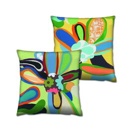 Set 2 perne decorative, AB-4500-4501, 50% Bumbac / 50% Poliester, Multicolor