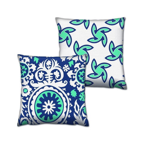 Set 2 perne decorative, AB-4699-4636, 50% Bumbac / 50% Poliester, Multicolor