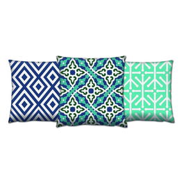 Set 3 perne decorative, AC-4244-4656-4254, 50% Bumbac / 50% Poliester, Multicolor