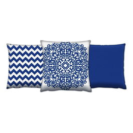 Set 3 perne decorative, AC-4334-4668-4335, 50% Bumbac / 50% Poliester, Multicolor