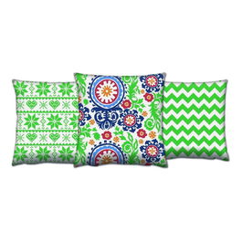 Set 3 perne decorative, AC-4405-4698-4409, 50% Bumbac / 50% Poliester, Multicolor