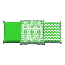 Set 3 perne decorative, AC-4408-4405-4409, 50% Bumbac / 50% Poliester, Multicolor