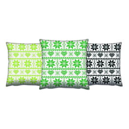 Set 3 perne decorative, AC-4406-4405-4407, 50% Bumbac / 50% Poliester, Multicolor