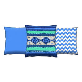 Set 3 perne decorative, AC-4423-4428-4424, 50% Bumbac / 50% Poliester, Multicolor