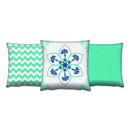 Set 3 perne decorative, AC-4429-4679-4430, 50% Bumbac / 50% Poliester, Multicolor