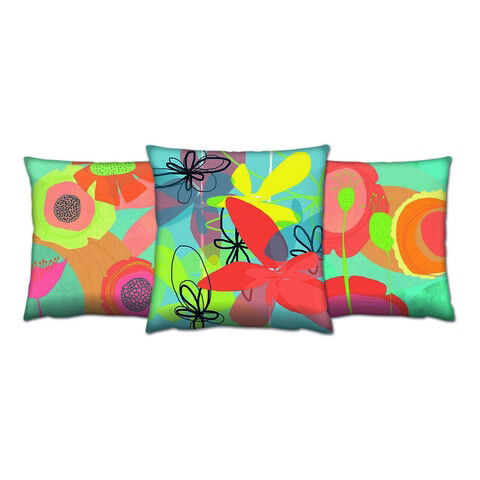 Set 3 perne decorative, AC-4528-4509-4512, 50% Bumbac / 50% Poliester, Multicolor