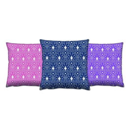 Set 3 perne decorative, AC-4529-4532-4530, 50% Bumbac / 50% Poliester, Multicolor
