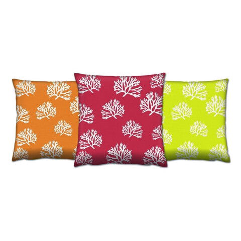 Set 3 perne decorative, AC-4545-4543-4546, 50% Bumbac / 50% Poliester, Multicolor