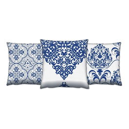 Set 3 perne decorative, AC-4670-4672-4671, 50% Bumbac / 50% Poliester, Multicolor