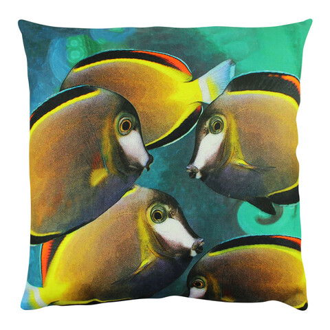 Perna decorativa, A12557, 43x43 cm, 50% Bumbac / 50% Poliester, Multicolor