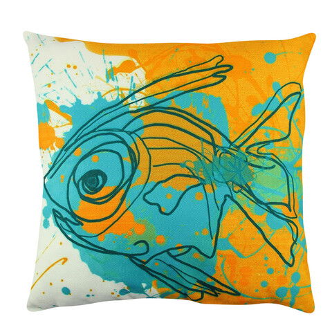Perna decorativa, A12577, 43x43 cm, 50% Bumbac / 50% Poliester, Multicolor