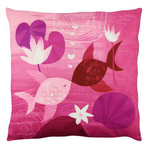 Perna decorativa, A12578, 43x43 cm, 50% Bumbac / 50% Poliester, Multicolor