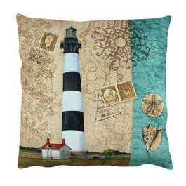 Perna decorativa, A12586, 43x43 cm, 50% Bumbac / 50% Poliester, Multicolor