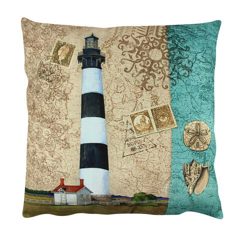 Perna decorativa, A12586, 43x43 cm, 50% Bumbac / 50% Poliester, Multicolor
