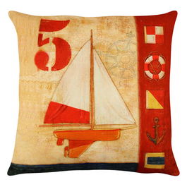 Perna decorativa, A12594, 43x43 cm, 50% Bumbac / 50% Poliester, Multicolor