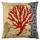 Perna decorativa, A12608, 43x43 cm, 50% Bumbac / 50% Poliester, Multicolor