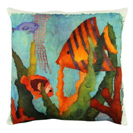 Perna decorativa, A12609, 43x43 cm, 50% Bumbac / 50% Poliester, Multicolor