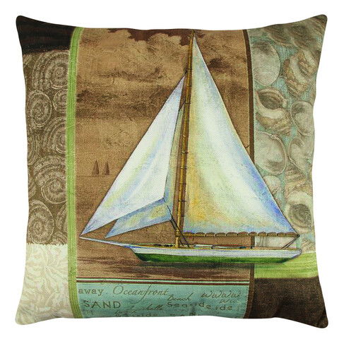 Perna decorativa, A12611, 43x43 cm, 50% Bumbac / 50% Poliester, Multicolor