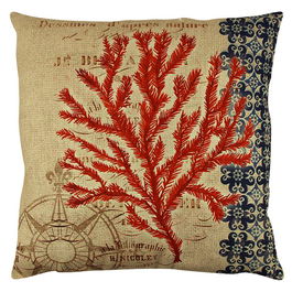 Perna decorativa, A12629, 43x43 cm, 50% Bumbac / 50% Poliester, Multicolor