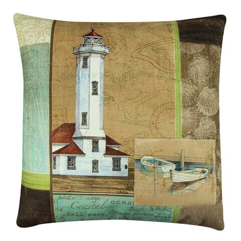 Perna decorativa, A12650, 43x43 cm, 50% Bumbac / 50% Poliester, Multicolor