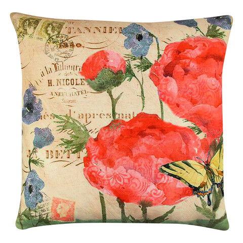 Perna decorativa, A12652, 43x43 cm, 50% Bumbac / 50% Poliester, Multicolor