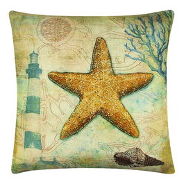 Perna decorativa, A12657, 43x43 cm, 50% Bumbac / 50% Poliester, Multicolor
