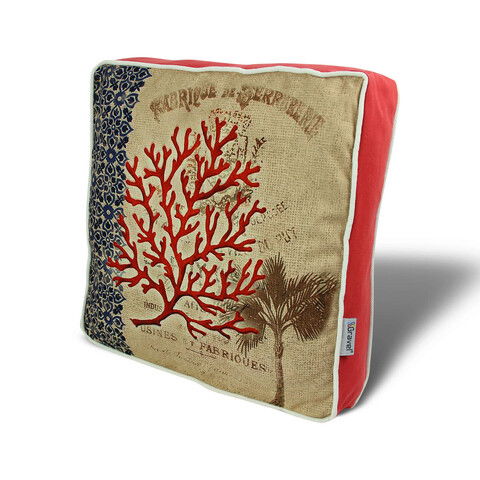 Perna decorativa, YM1003, 42x42 cm, 50% Bumbac / 50% Poliester, Multicolor