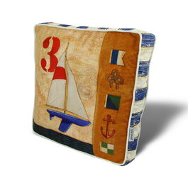 Perna decorativa, YM1018, 42x42 cm, 50% Bumbac / 50% Poliester, Multicolor