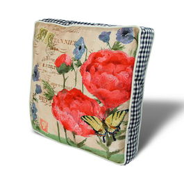 Perna decorativa, YM1036, 42x42 cm, 50% Bumbac / 50% Poliester, Multicolor