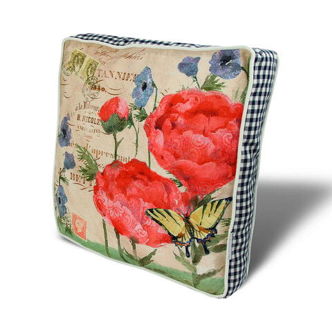 Perna decorativa, YM1036, 42x42 cm, 50% Bumbac / 50% Poliester, Multicolor