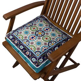 Perna decorativa, YM1297, 42x42 cm, 50% Bumbac / 50% Poliester, Multicolor