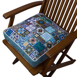 Perna decorativa, YM1298, 42x42 cm, 50% Bumbac / 50% Poliester, Multicolor