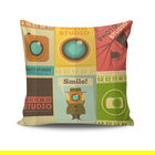 Husa de perna, NKRLNT-046, 43x43 cm, 50% Bumbac / 50% Poliester, Multicolor