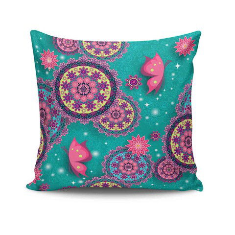 Husa de perna, NKRLNT-047, 43x43 cm, 50% Bumbac / 50% Poliester, Multicolor