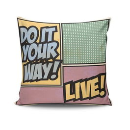 Husa de perna, NKRLNT-085, 43x43 cm, 50% Bumbac / 50% Poliester, Multicolor