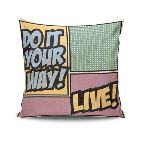 Husa de perna, NKRLNT-085, 43x43 cm, 50% Bumbac / 50% Poliester, Multicolor