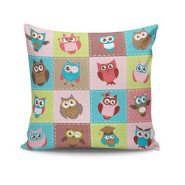 Husa de perna, NKRLNT-097, 43x43 cm, 50% Bumbac / 50% Poliester, Multicolor