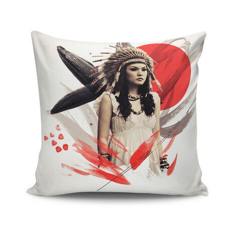 Husa de perna, NTVKRLNT-2, 43x43 cm, 50% Bumbac / 50% Poliester, Multicolor