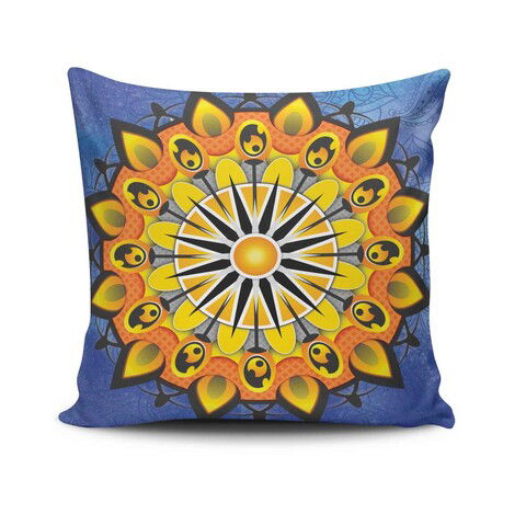 Husa de perna, MANDALA-18, 43x43 cm, 50% Bumbac / 50% Poliester, Multicolor